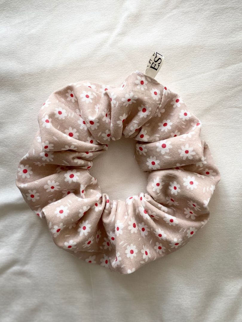 Bawełniana gumka do włosów w stokrotki